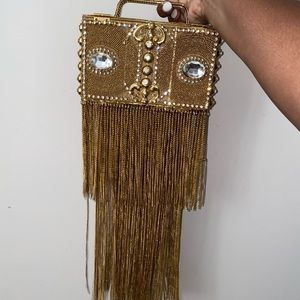 Rhinestone gold bag